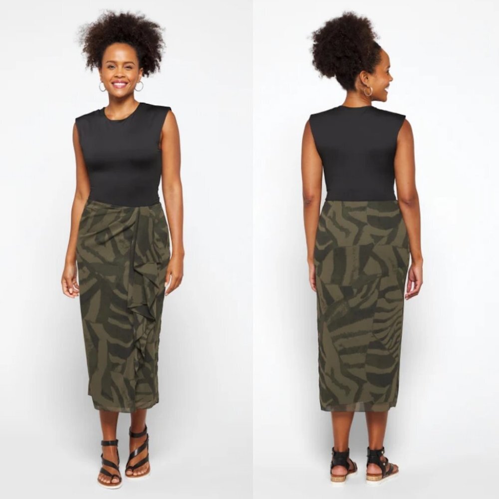 NWT New $165 Lauren Ralph Lauren Kuadama Mid Full Skirt Size 12